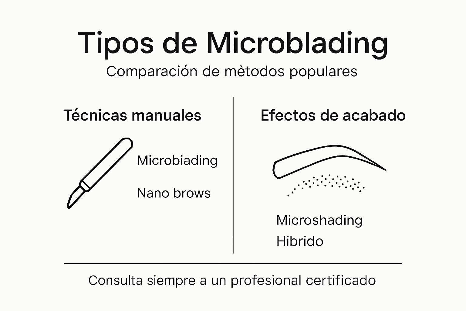 Infografía: descubre los principales métodos de microblading y sus técnicas más utilizadas