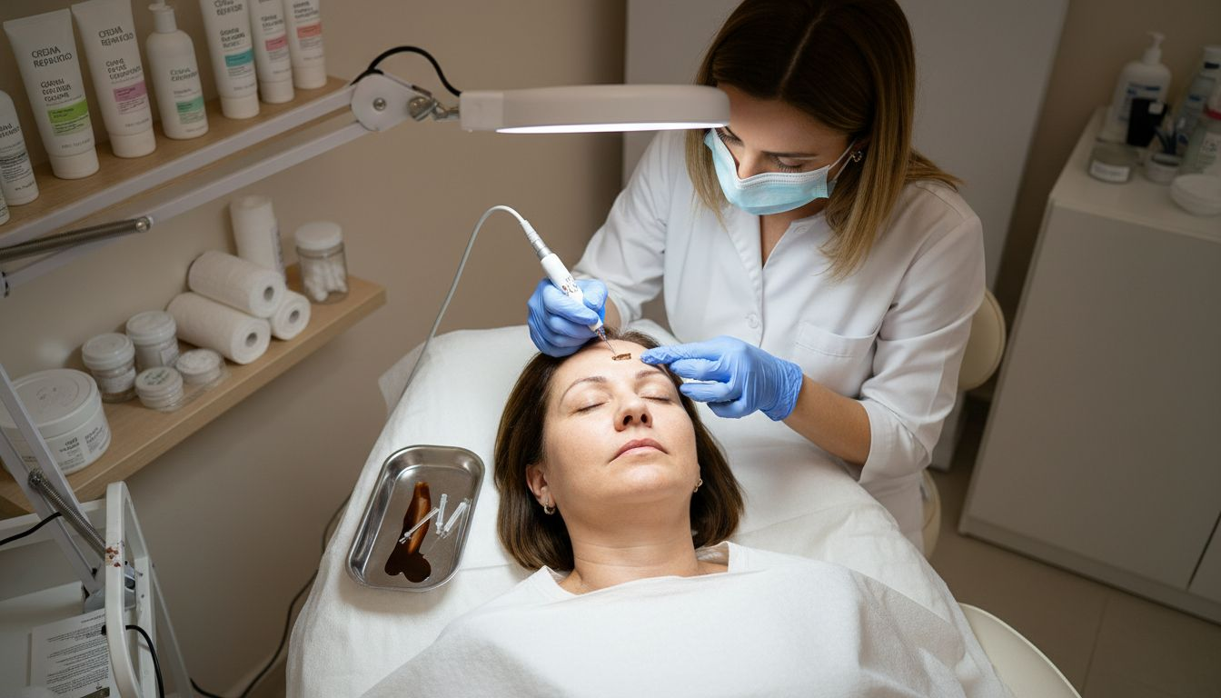 Técnica profesional para eliminar el pigmento de las cejas