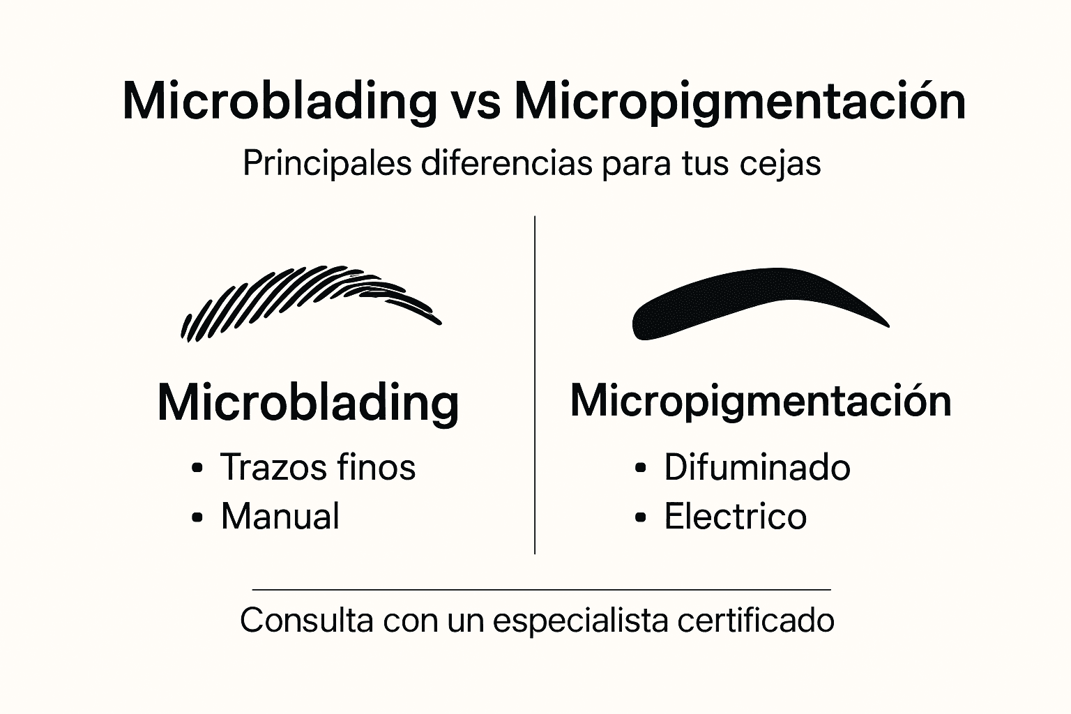 Infografía: ¿En qué se diferencian el microblading y la micropigmentación?