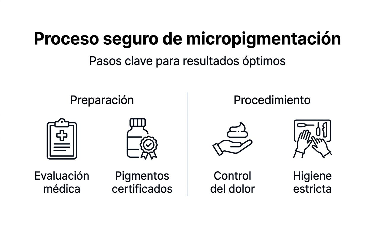 Infografía: pasos clave para una micropigmentación corporal segura