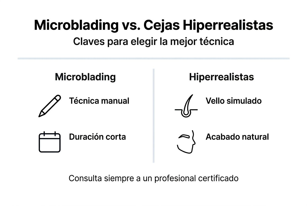 Infografía: ¿En qué se diferencian el microblading y las cejas hiperrealistas?