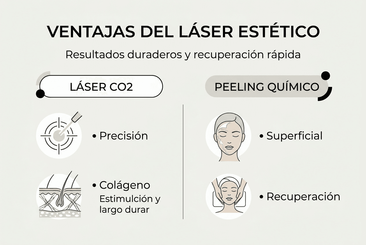 Descubre en esta infografía los beneficios del uso del láser en tratamientos estéticos.