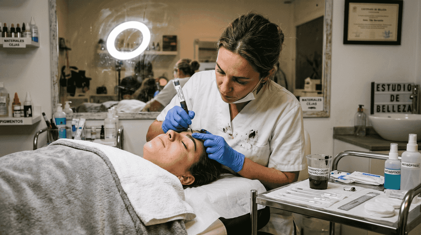 Diseño y perfeccionamiento profesional de cejas