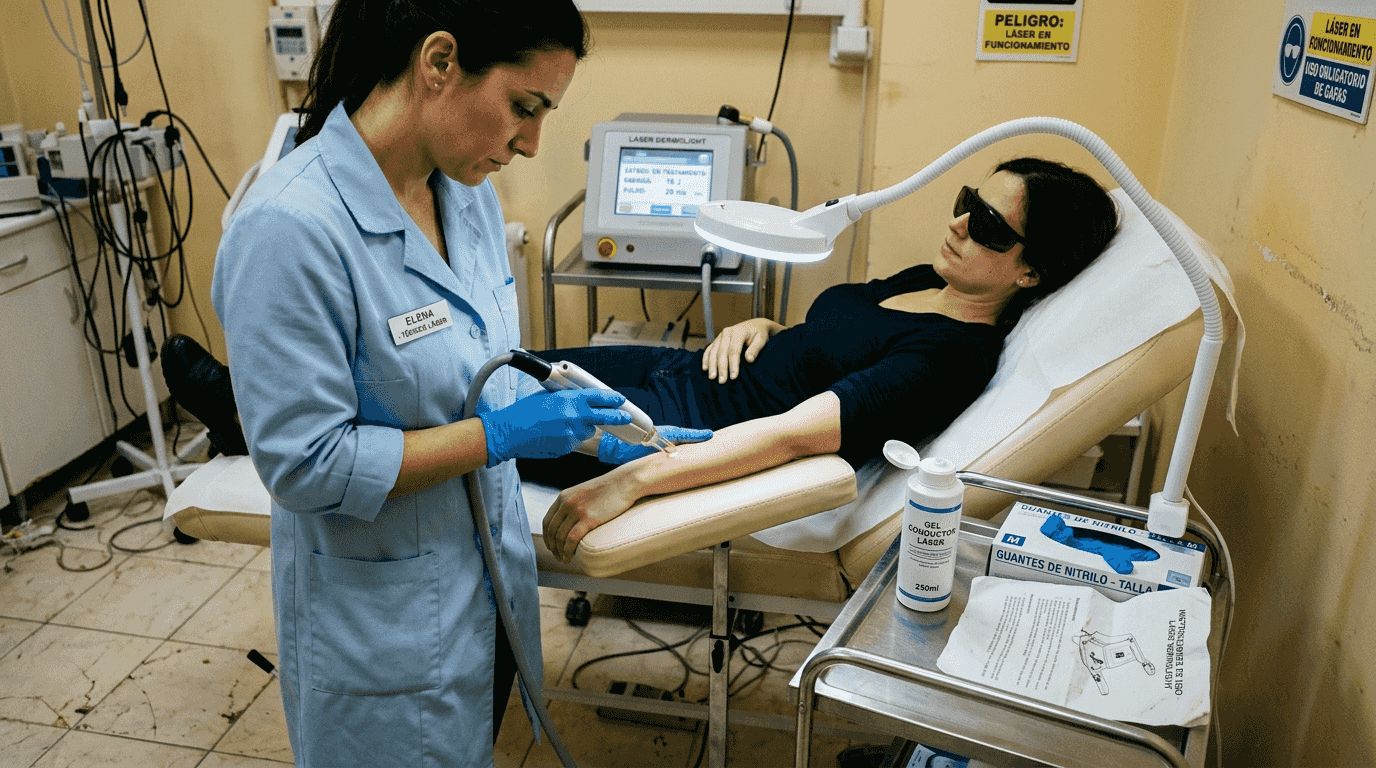 Eliminación de vello en antebrazos con láser en clínica especializada