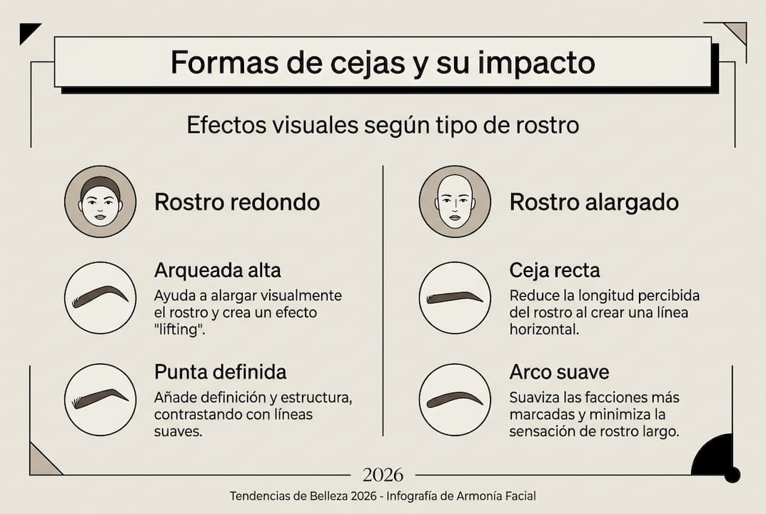 Guía visual: tipos de cejas y cómo influyen en la apariencia del rostro