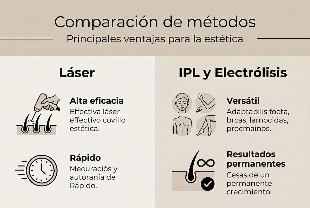 Infografía: ¿Qué método de depilación te conviene? Comparativa de las opciones más populares
