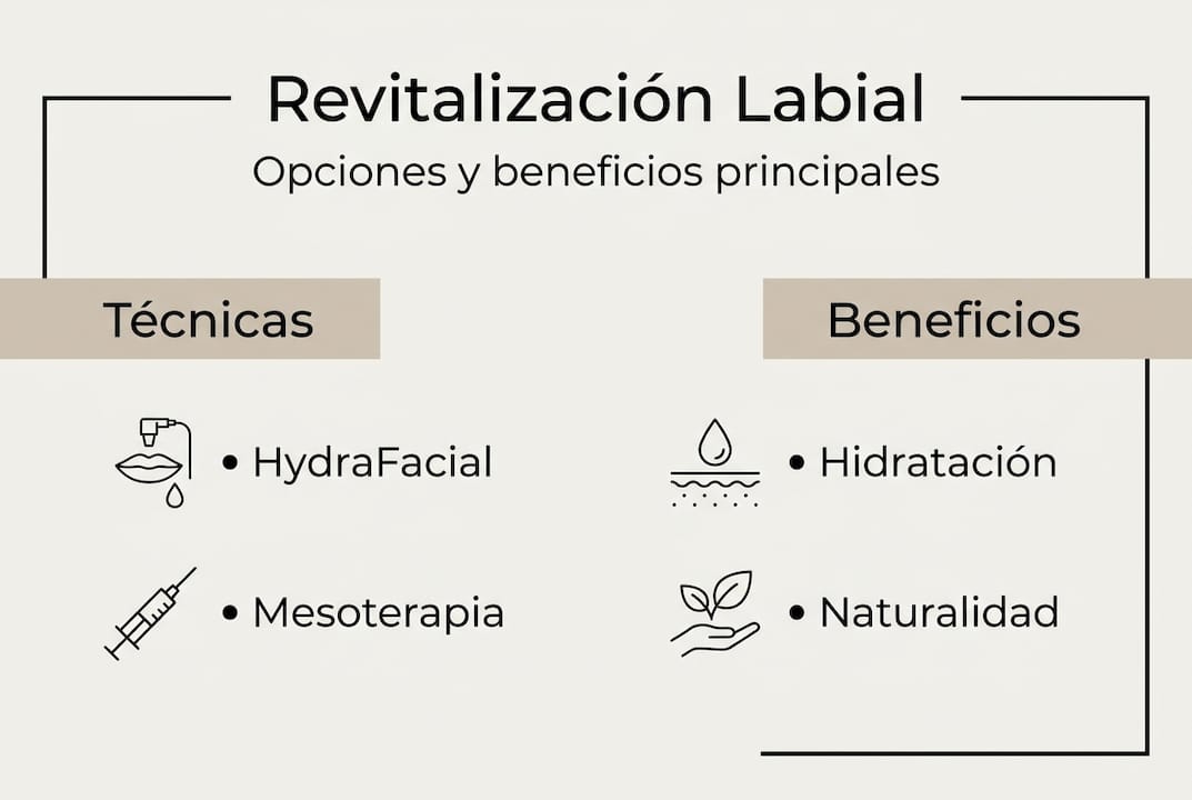Guía visual sobre técnicas y beneficios para el cuidado de los labios