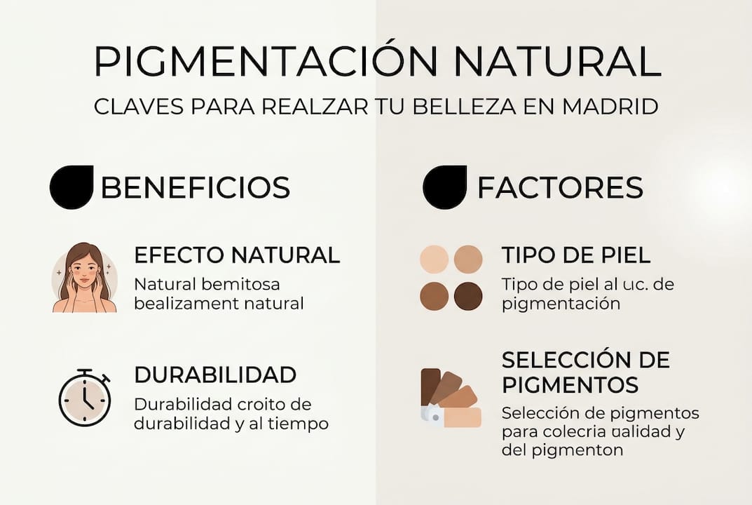 Infografía sobre los beneficios y las causas de la pigmentación en la piel