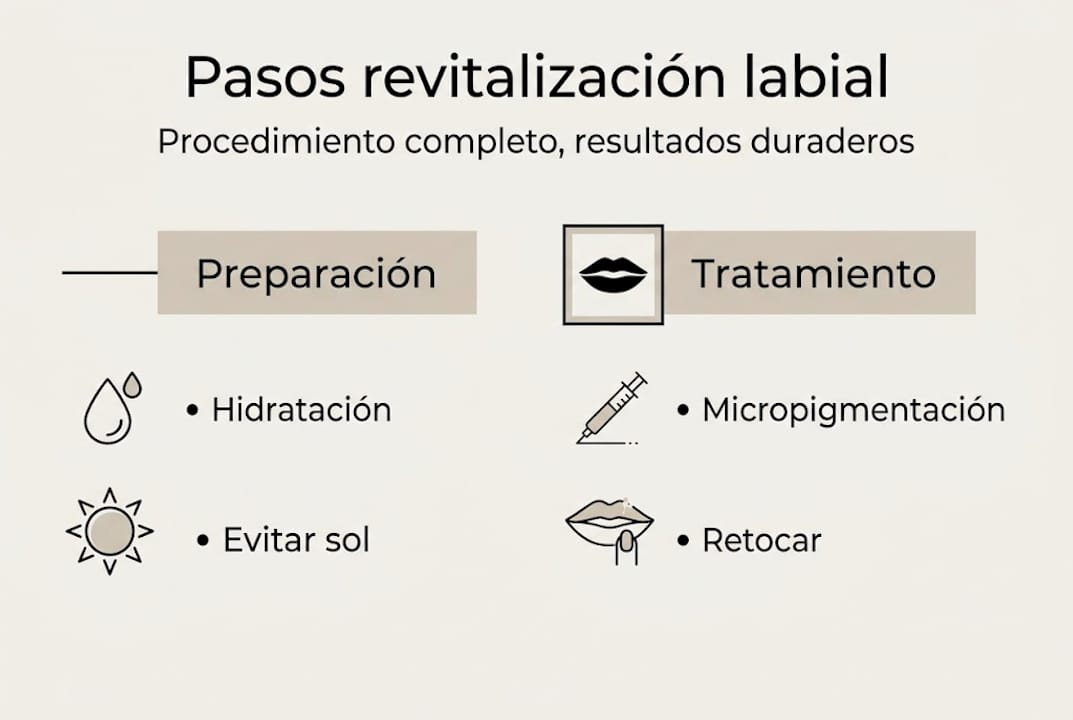 Infografía: pasos imprescindibles para lucir unos labios revitalizados