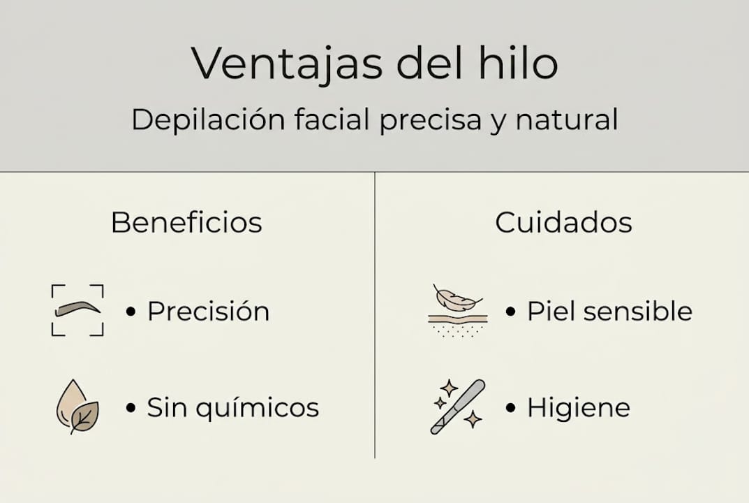 Infografía: descubre los beneficios de la depilación con hilo