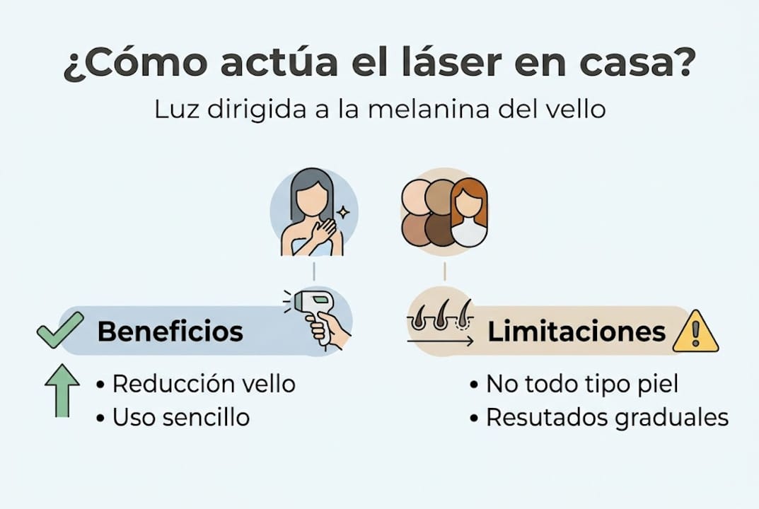 Guía visual sobre cómo funciona el láser en el hogar y cuáles son sus limitaciones