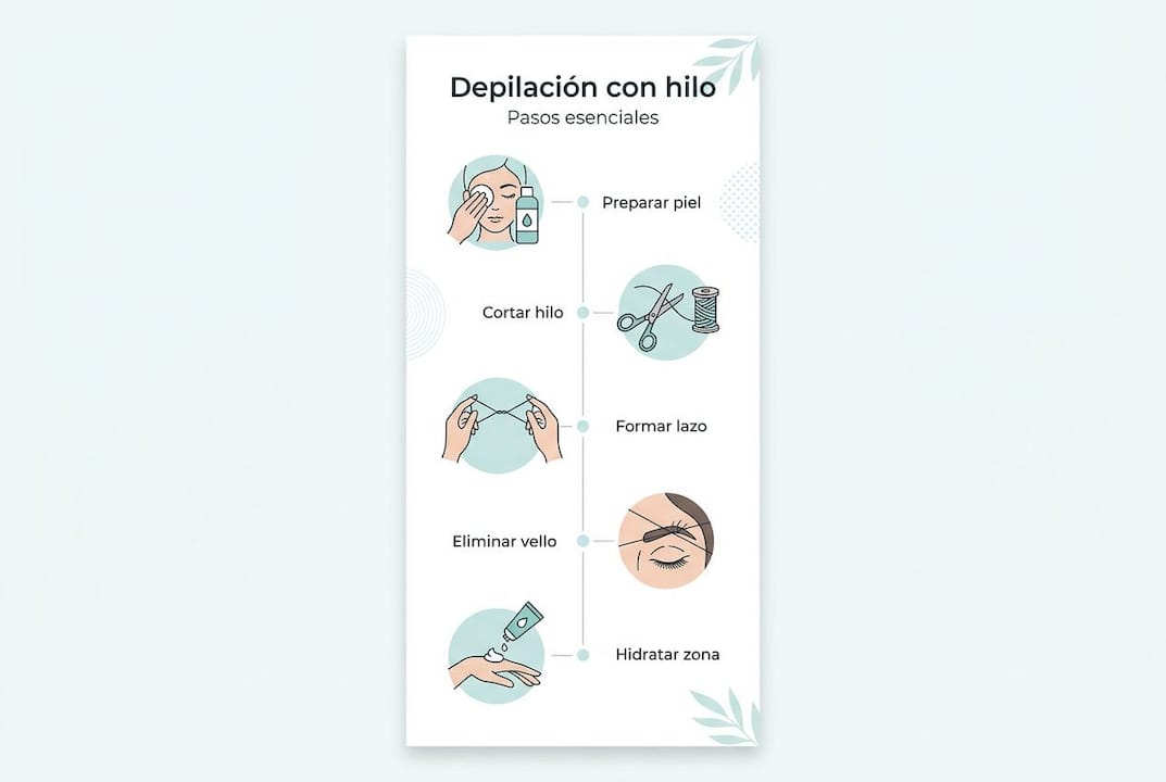 Guía visual: cómo depilarte las cejas con hilo paso a paso