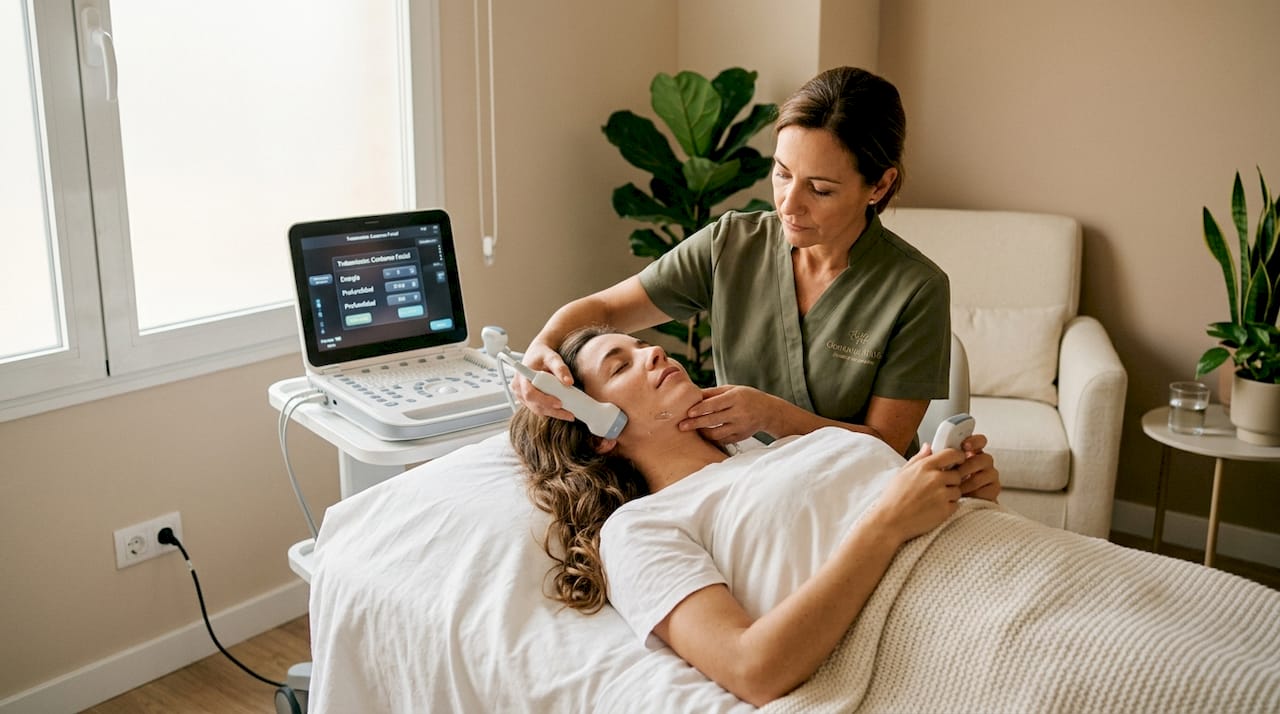 Tratamientos faciales con ultrasonidos realizados por profesionales