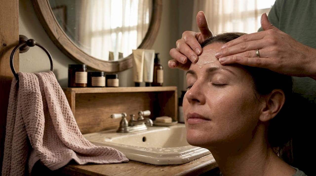 Cuida tus cejas aplicando un exfoliante suave para mantenerlas limpias y saludables.
