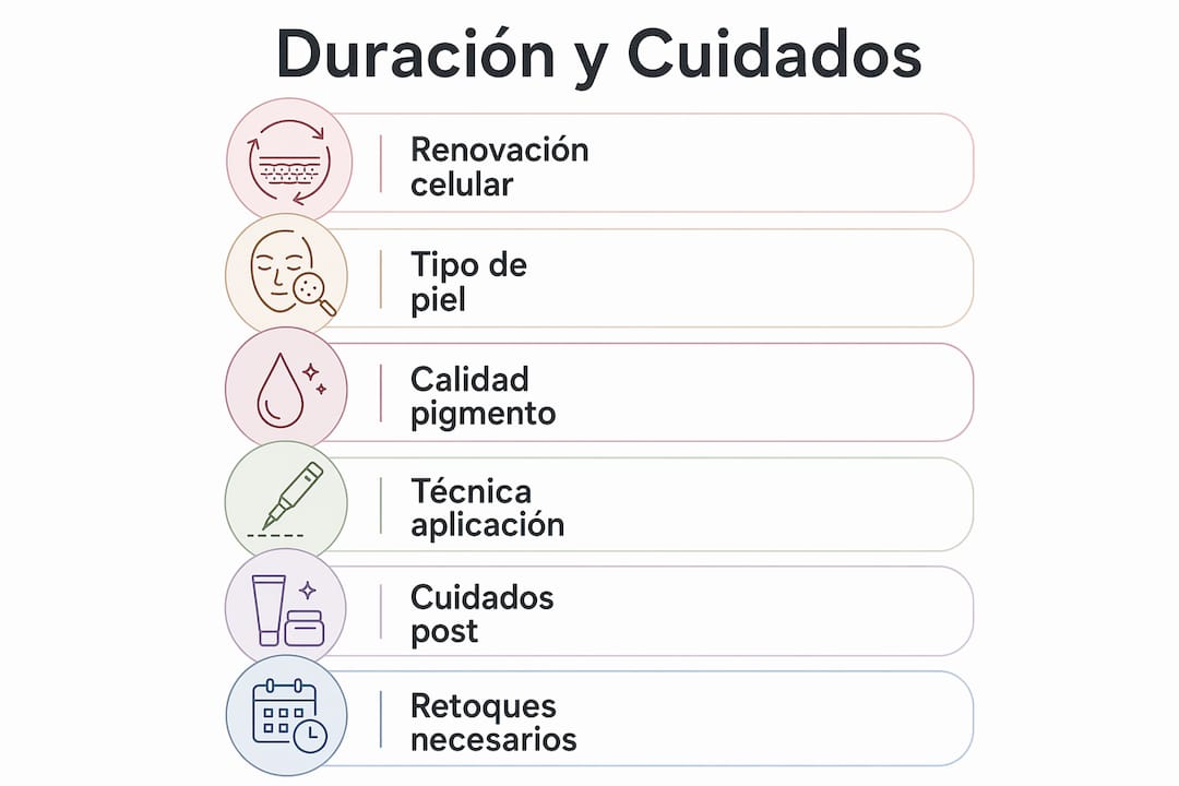 Infografía: ¿Qué factores influyen en la duración de la micropigmentación?