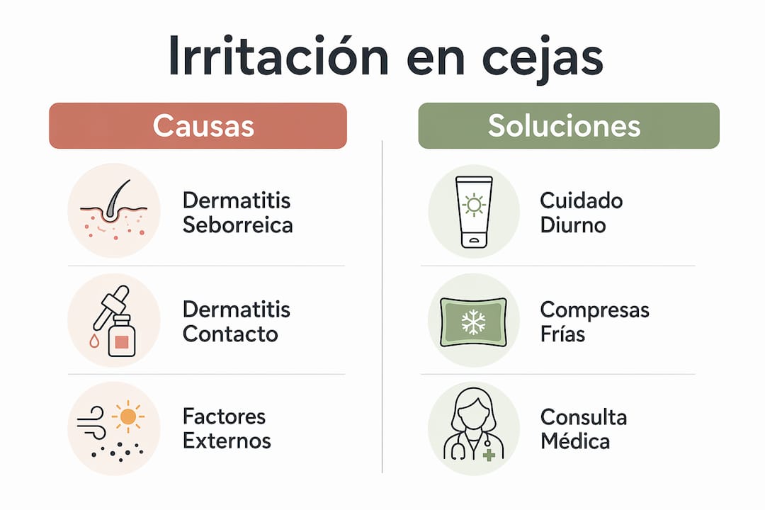 Guía visual sobre las principales causas de la irritación en las cejas y cómo prevenirla