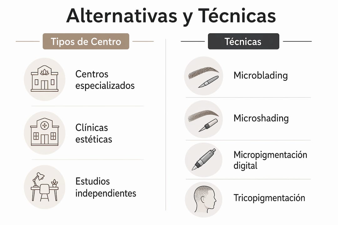 Guía visual para comparar técnicas y centros de micropigmentación