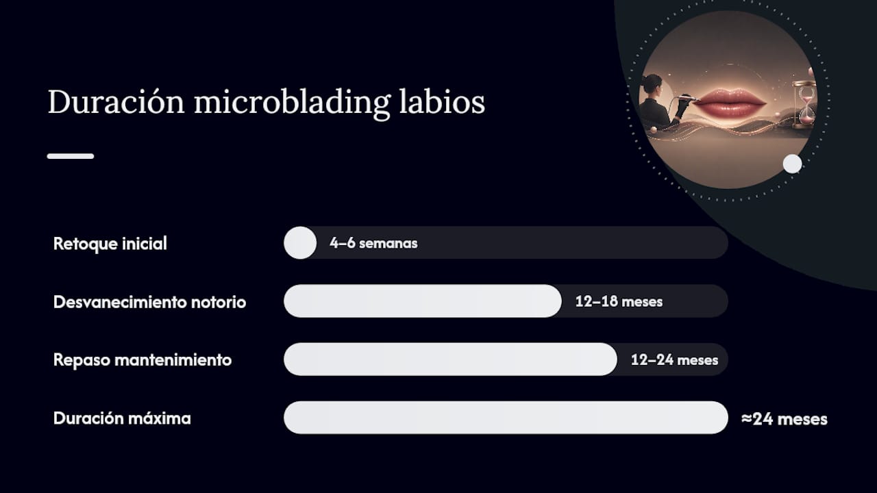 Cuánto dura el microblading labios efecto natural — overview diagram