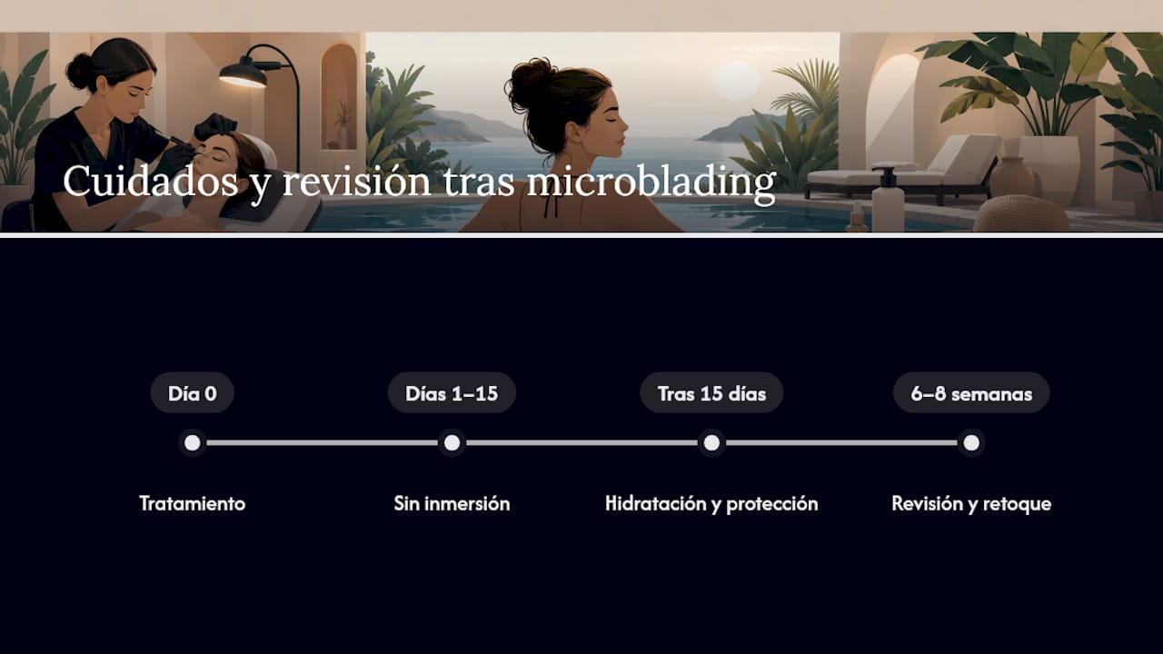 Cronología de los cuidados post microblading