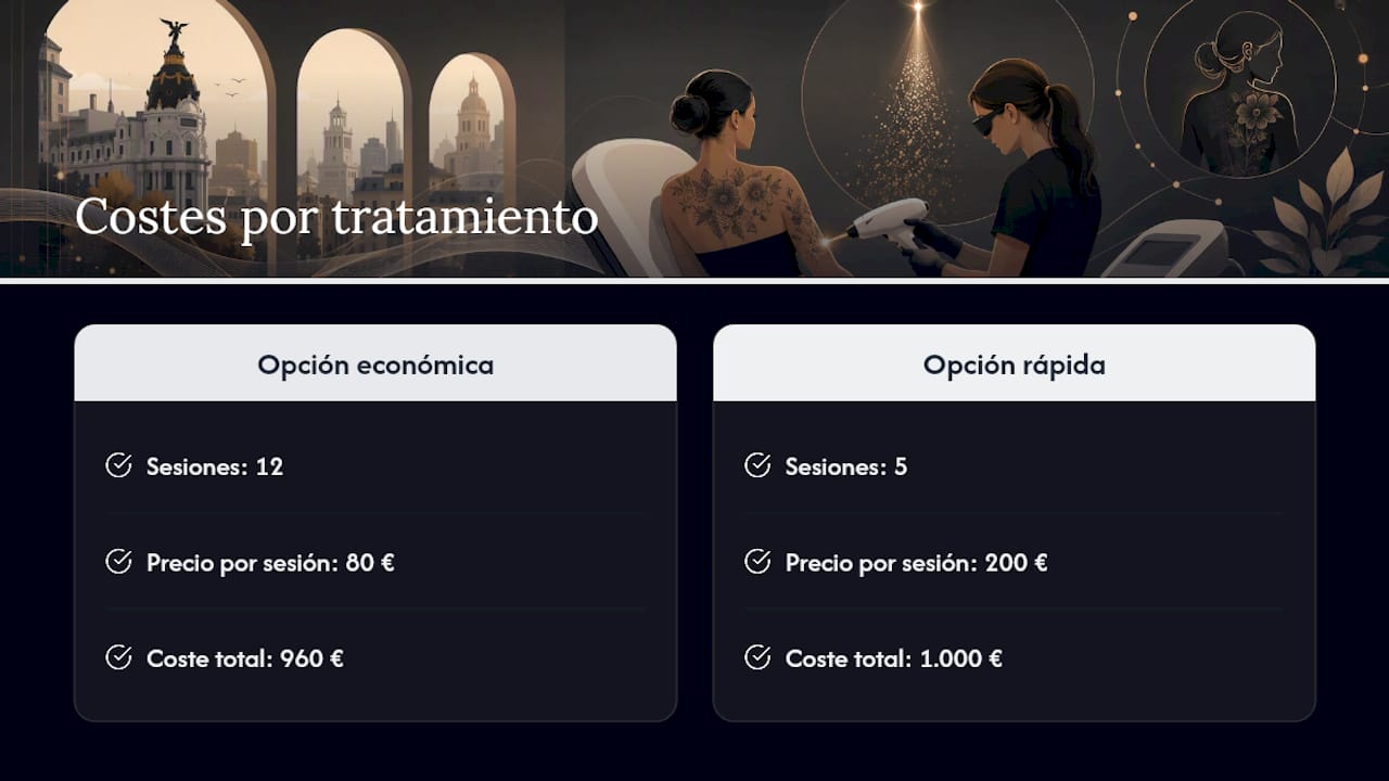 Comparativa de costos totales por sesiones