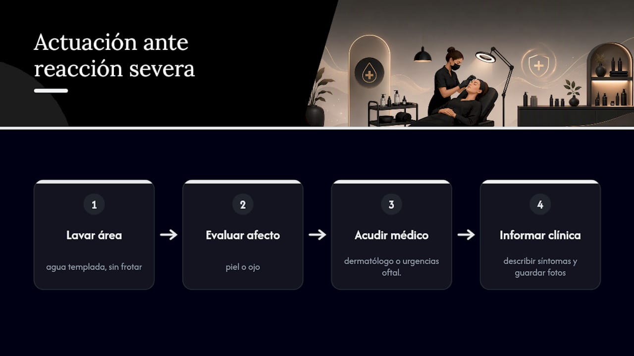Qué hacer en caso de una reacción severa al laminado