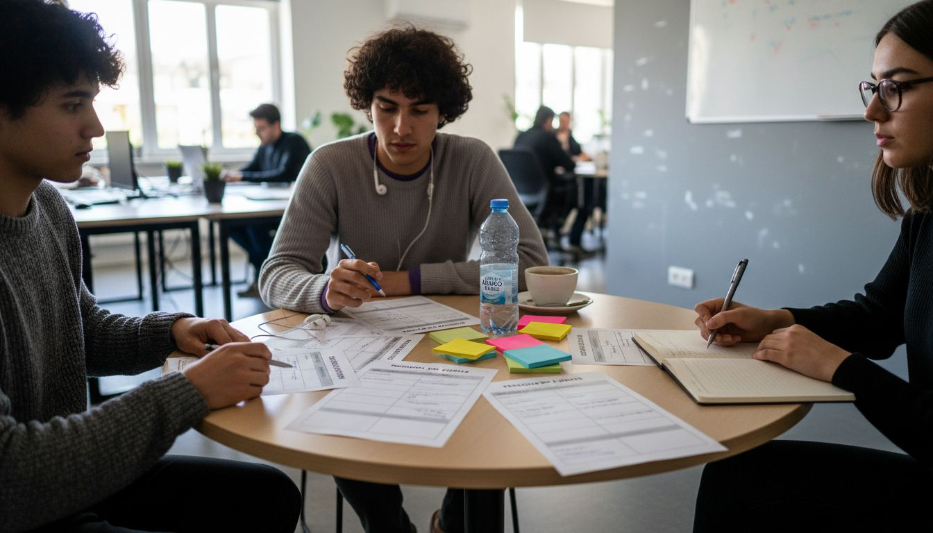 A equipa de marketing está a debater a melhor forma de definir os públicos-alvo.