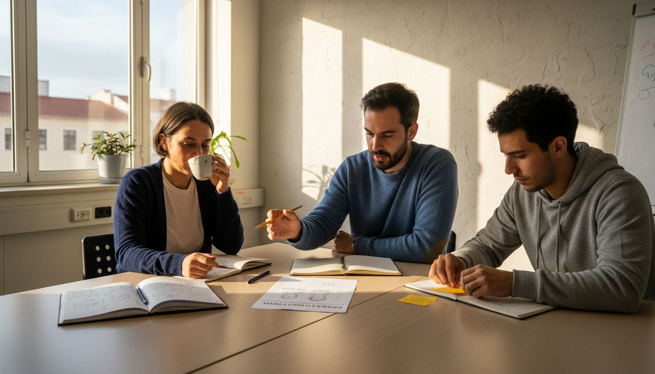 A equipa está a analisar o perfil do cliente ideal para as estratégias de marketing.