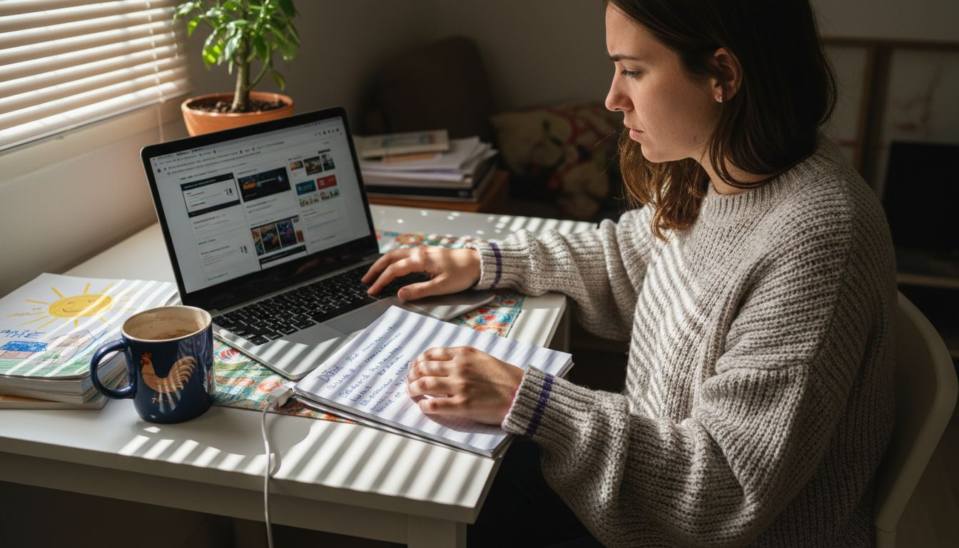 Jovem a trabalhar a partir de casa, a melhorar o site do seu negócio.