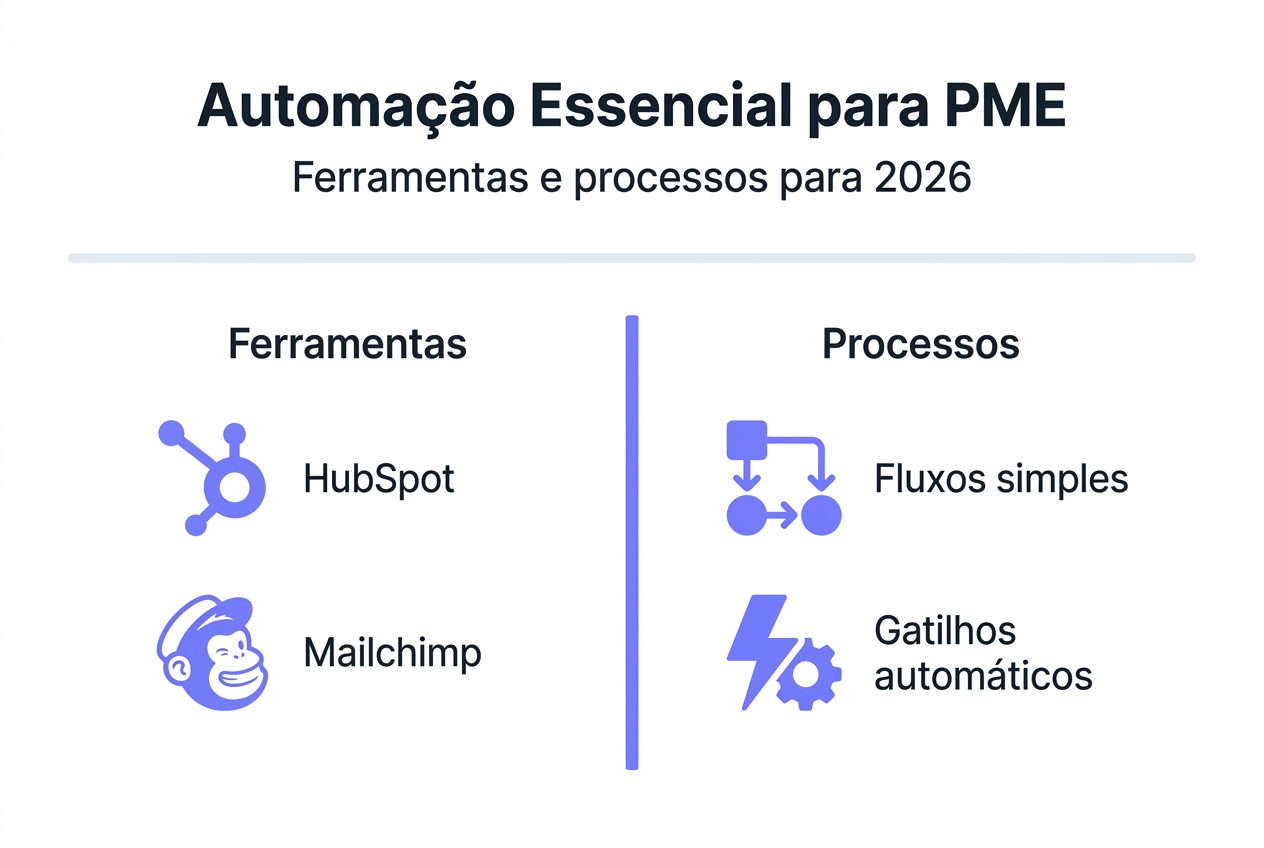 Infografia sobre soluções e métodos de automação