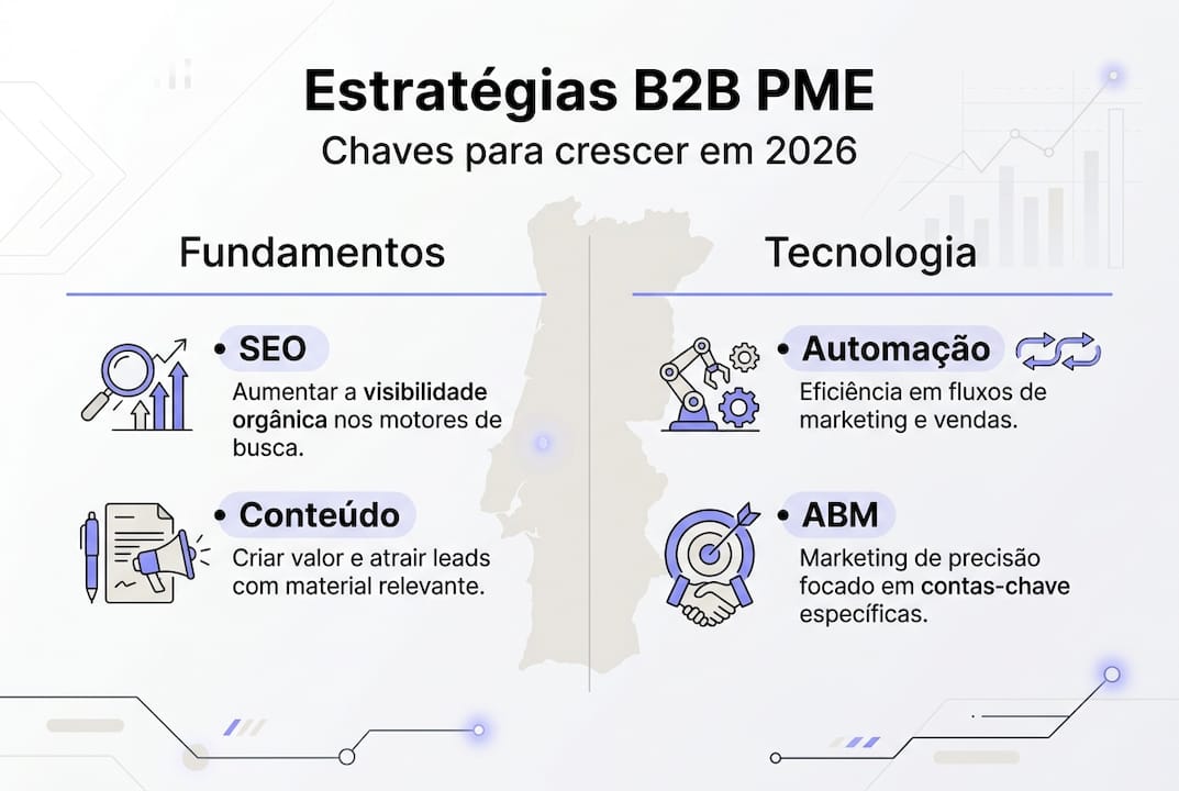 Infográfico: Principais estratégias B2B para PME em Portugal