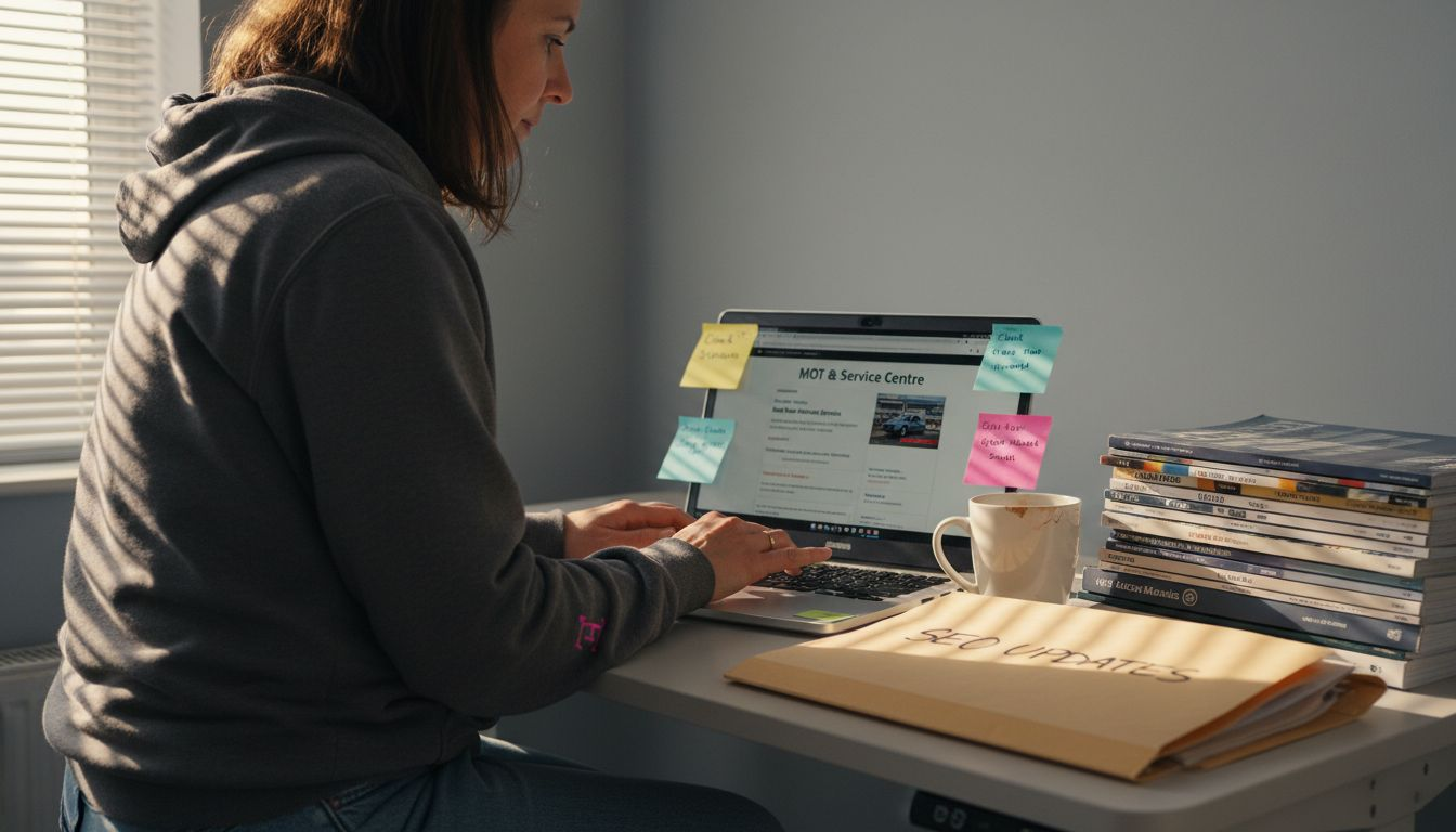 Web editor optimizing automotive service page