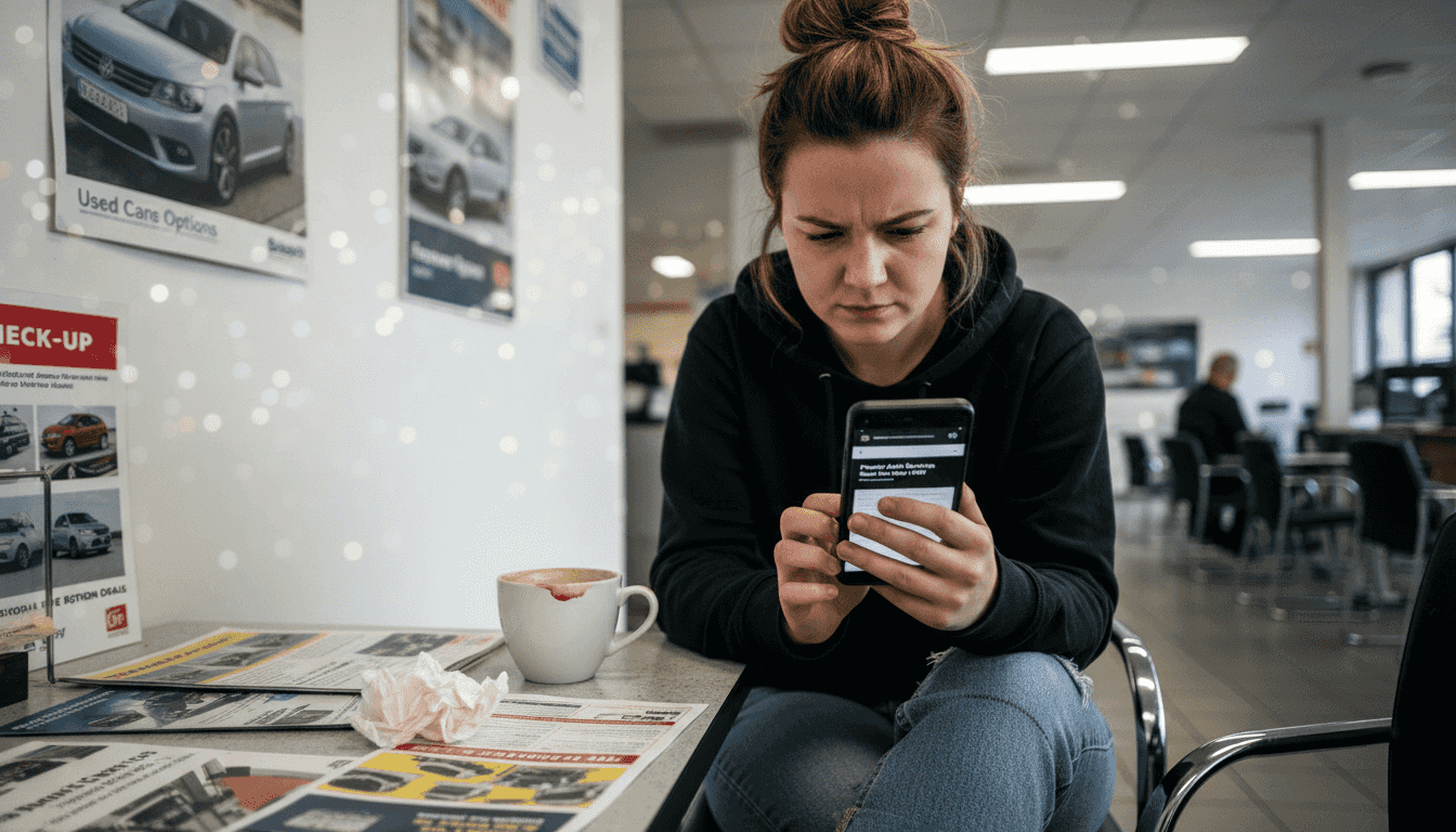 Customer struggles with automotive website booking