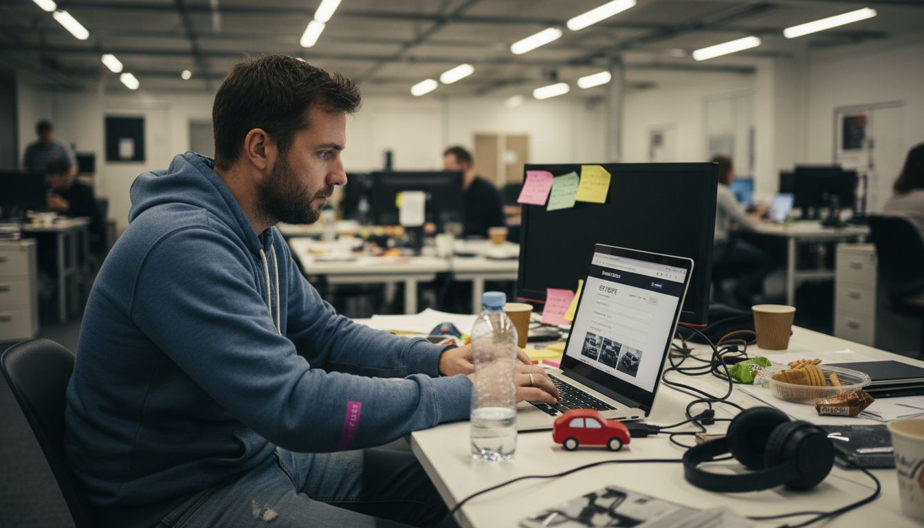 Designer testing lead form for car site