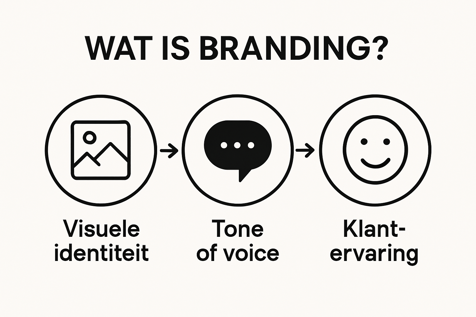 Een helder overzicht van wat branding precies inhoudt en welke onderdelen daar allemaal bij komen kijken.