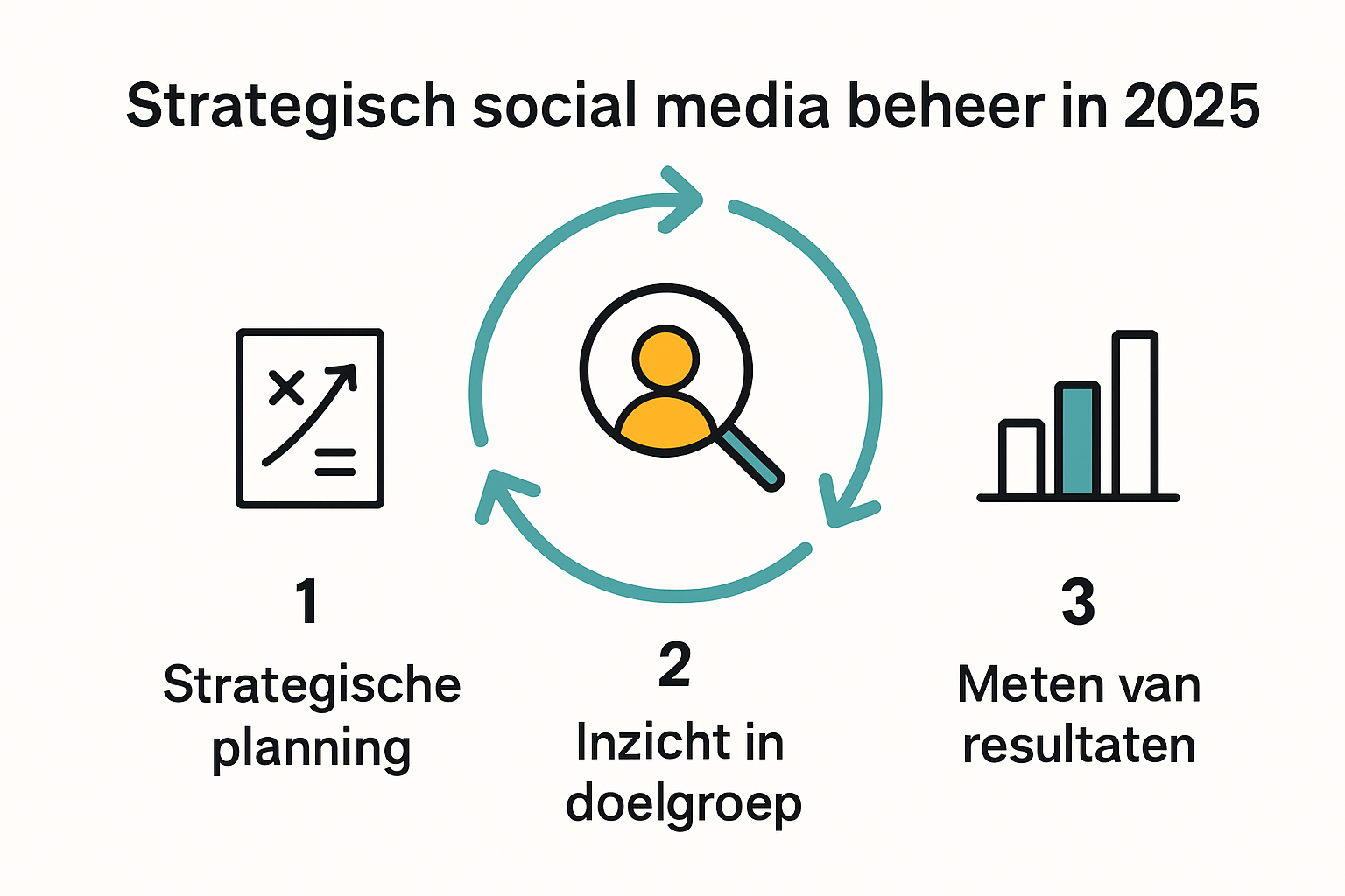 De zeven bouwstenen van succesvol social media beheer in beeld gebracht