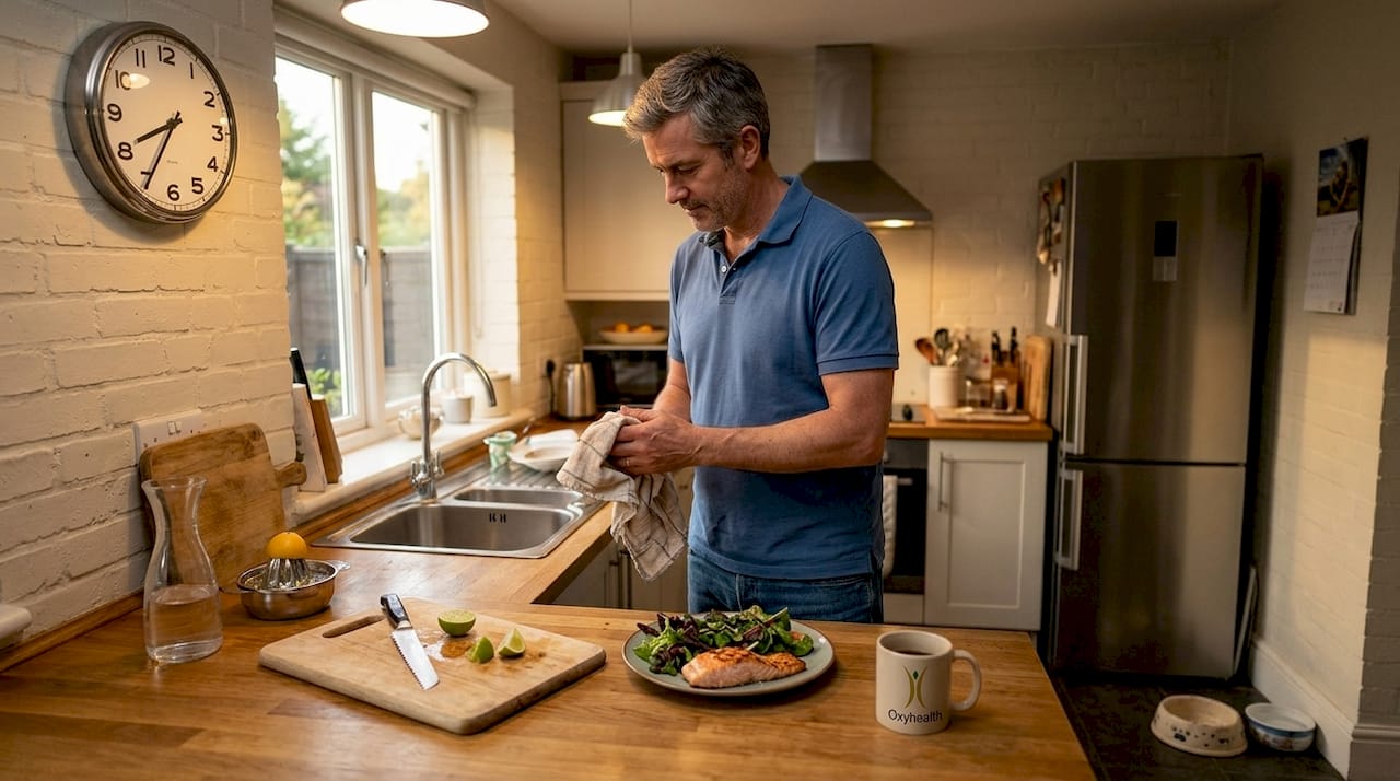 Man preparing healthy meal for detox routine