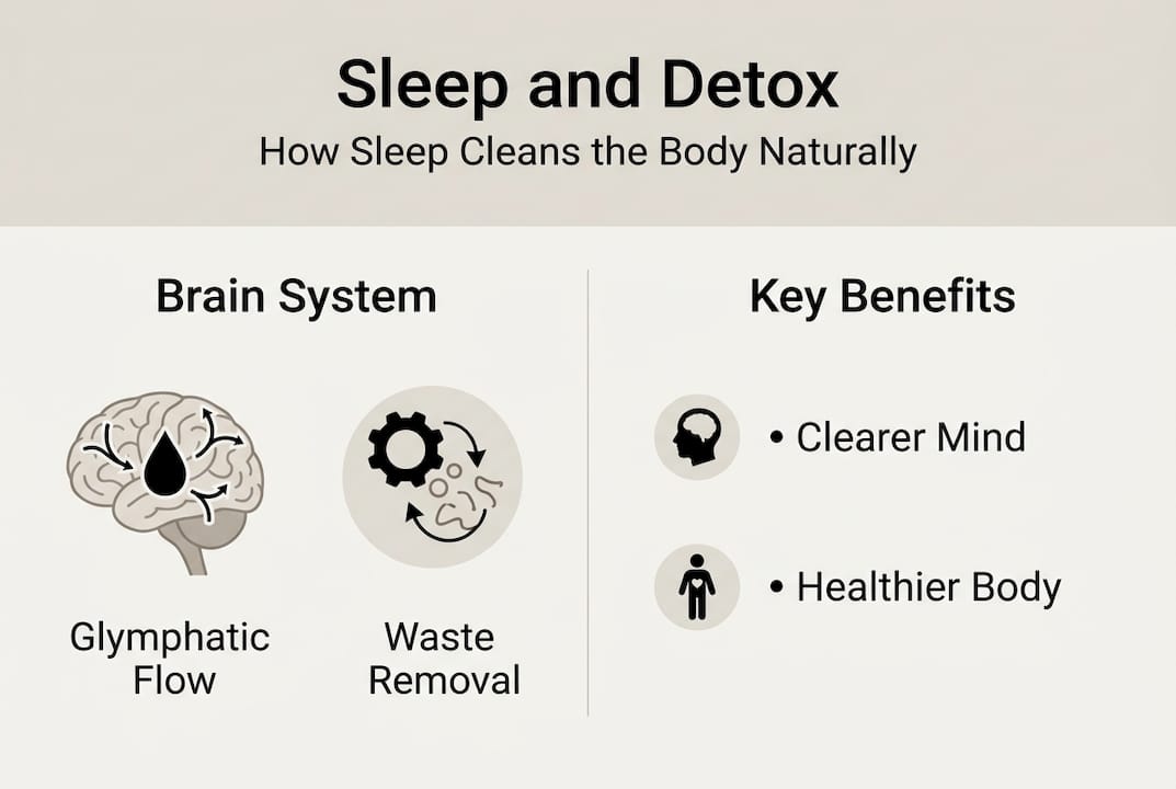 Infographic showing how sleep supports detox