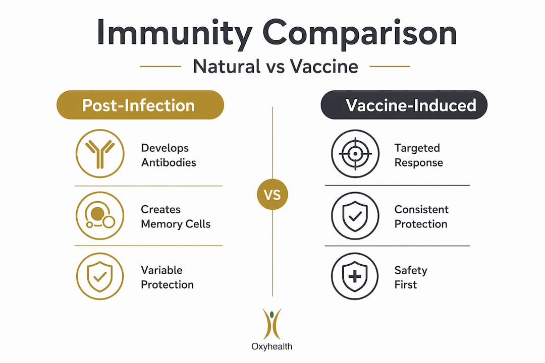 Infographic showing immunity comparison categories
