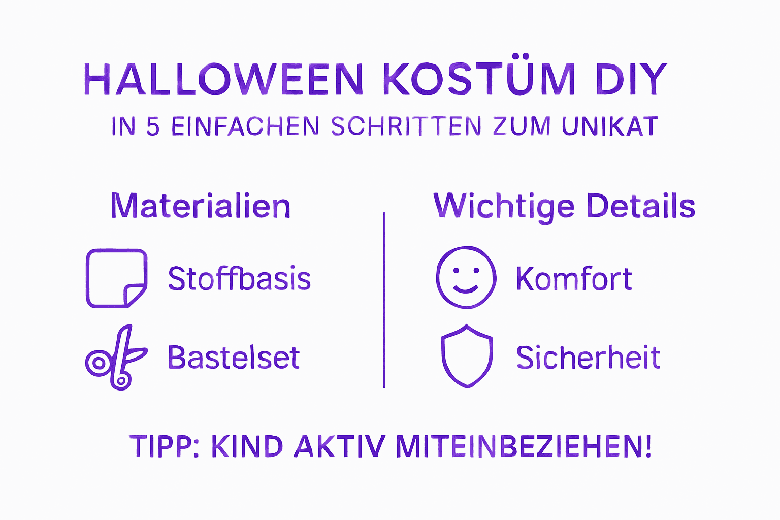 So bastelst du ein Kinderkostüm: Schritt-für-Schritt-Anleitung mit Infografik