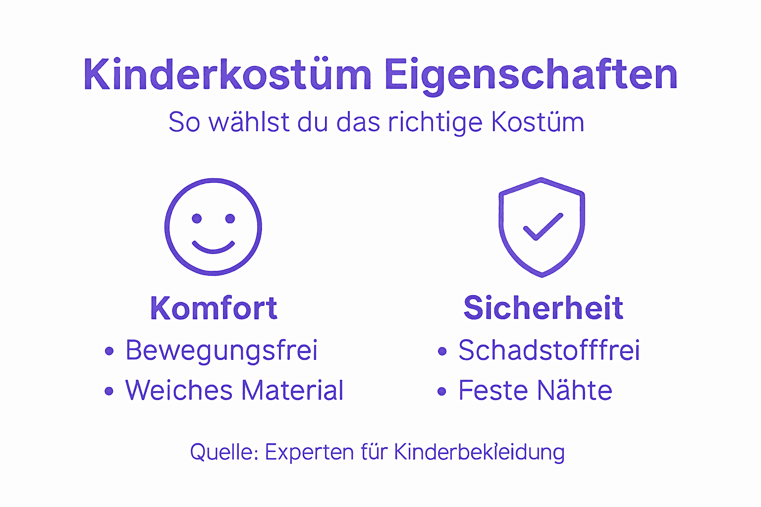 Infografik: Worauf es bei Kinderkostümen wirklich ankommt – Bequemlichkeit und Sicherheit im Fokus