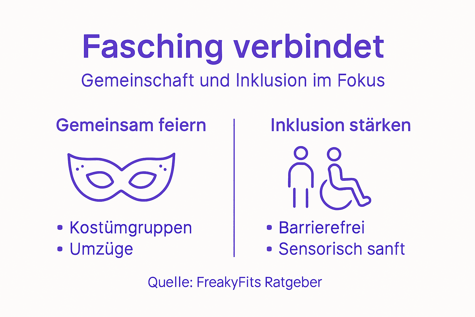 Fasching verbindet: Eine Infografik über gelebte Gemeinschaft und echte Inklusion