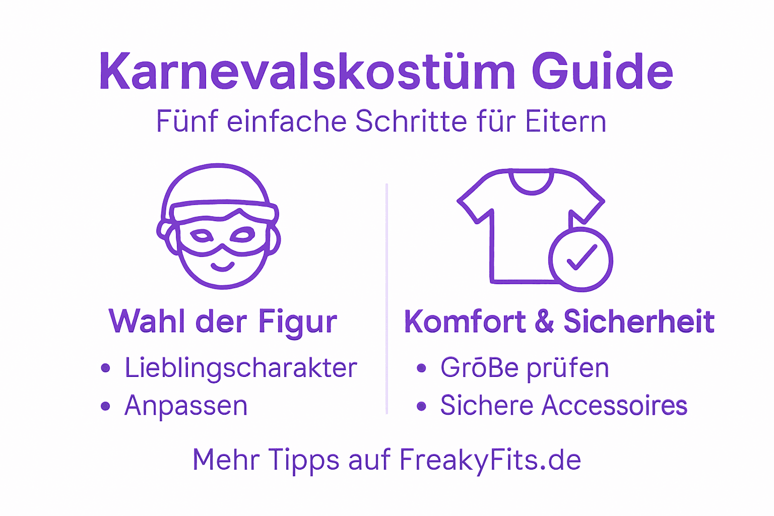 Karnevalskostüm leicht gemacht: Die wichtigsten Schritte im Überblick – anschaulich dargestellt in einer Infografik