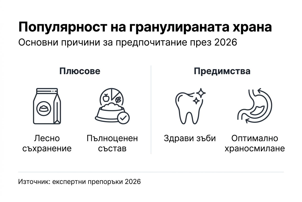 Инфографика: защо гранулираната храна е добър избор