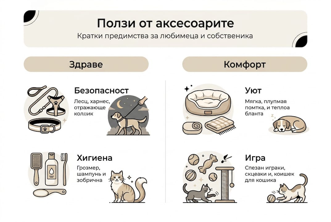 Инфографика: Как аксесоарите за домашни любимци допринасят за здравето и щастието им
