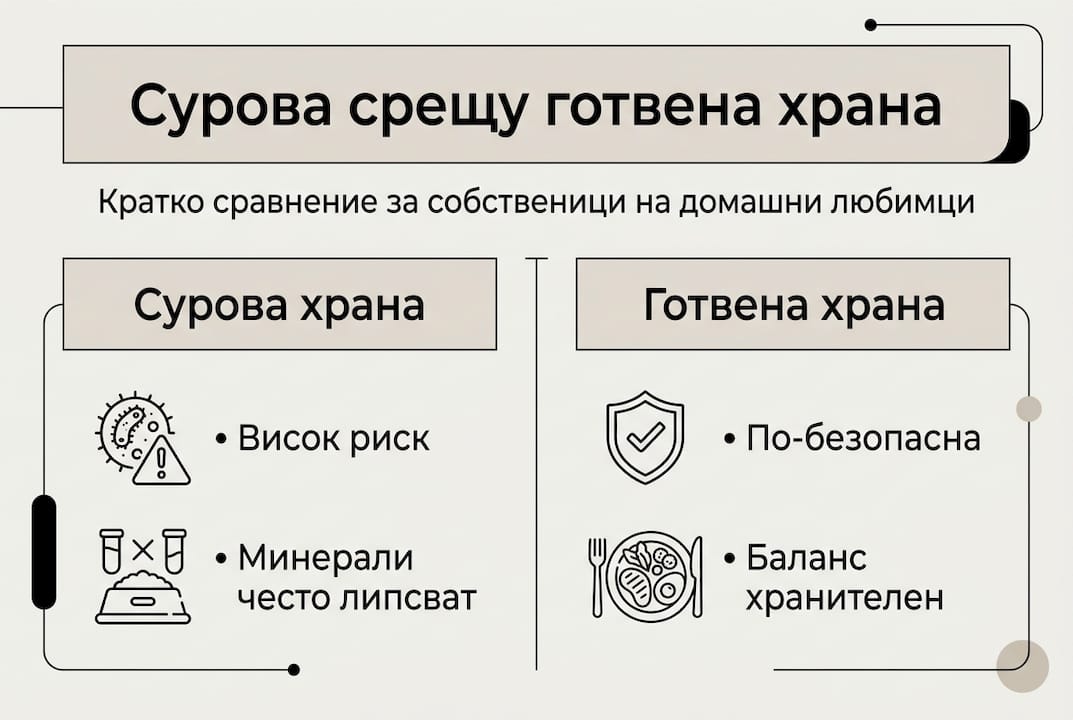 Инфографика: Какви са разликите между сурова и термично обработена храна