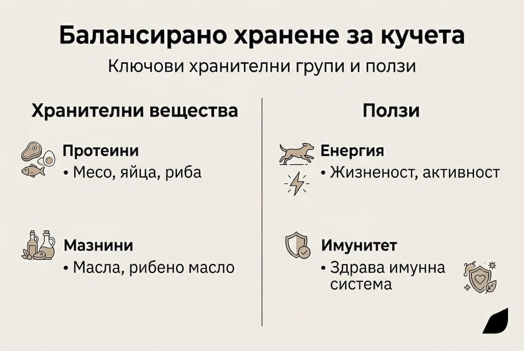 Инфографика: Как да осигурим пълноценно и балансирано хранене на нашето куче