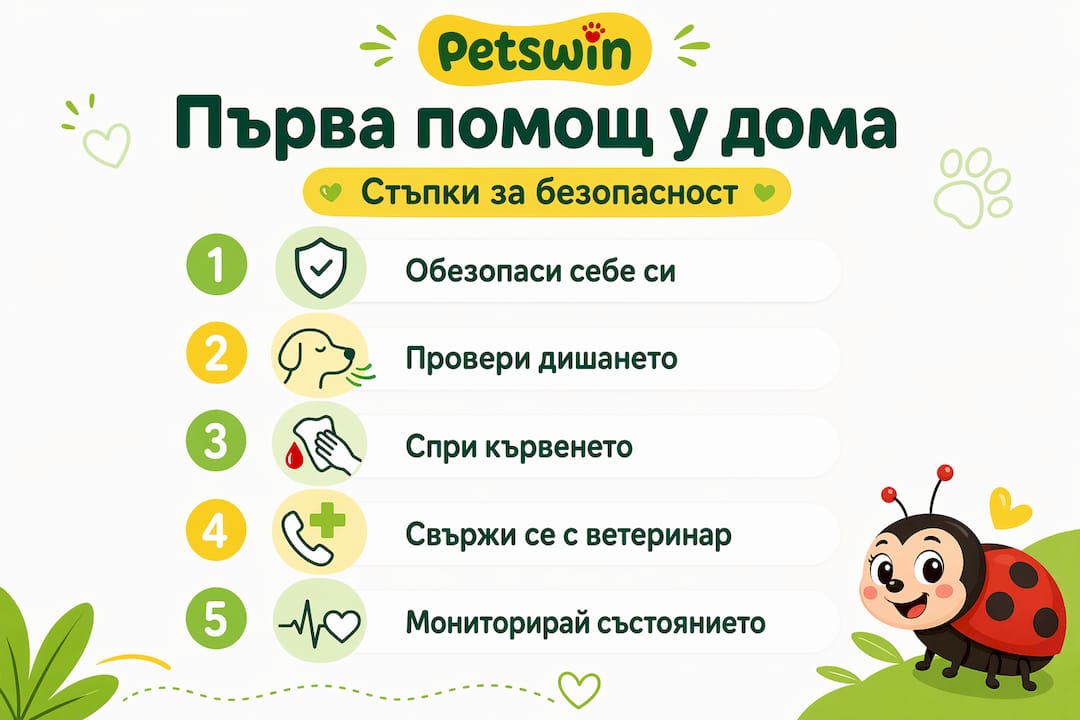 Нагледни указания за оказване на първа помощ на домашни любимци