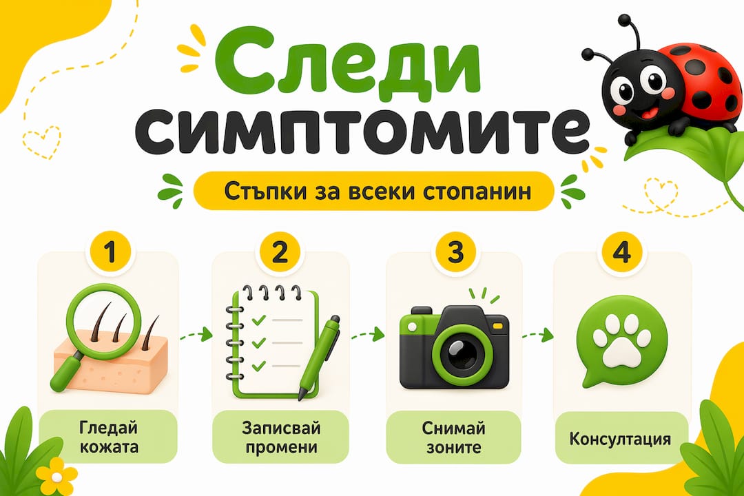Визуално ръководство с лесни стъпки за следене на алергични реакции