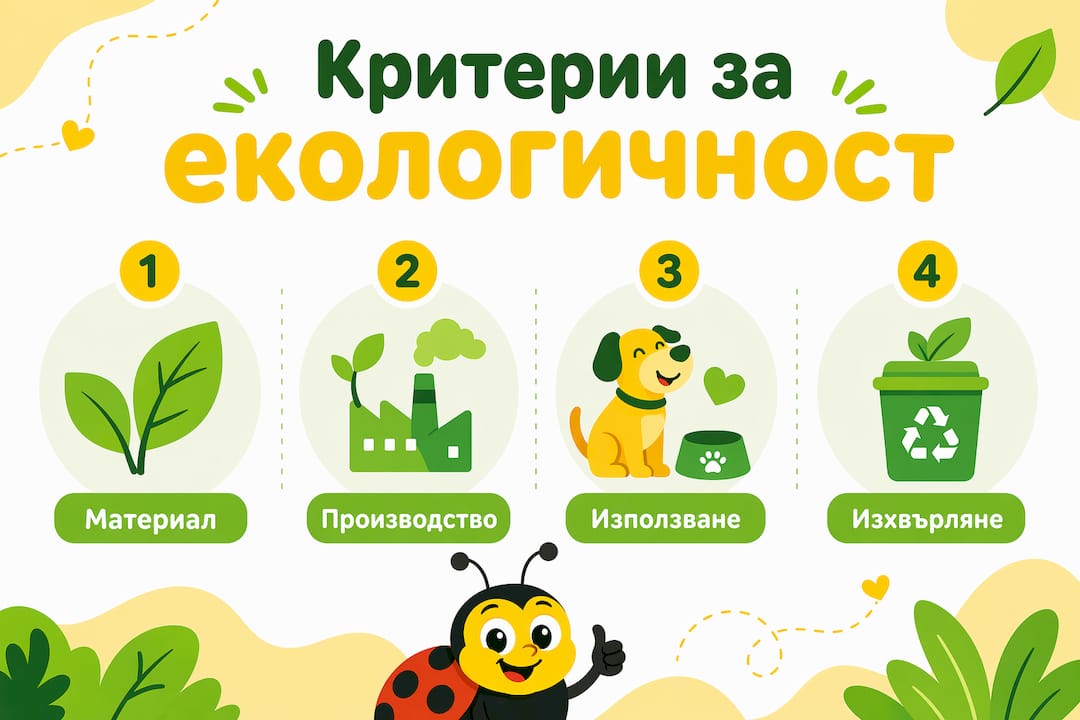 Инфографика с основните признаци на еко аксесоарите