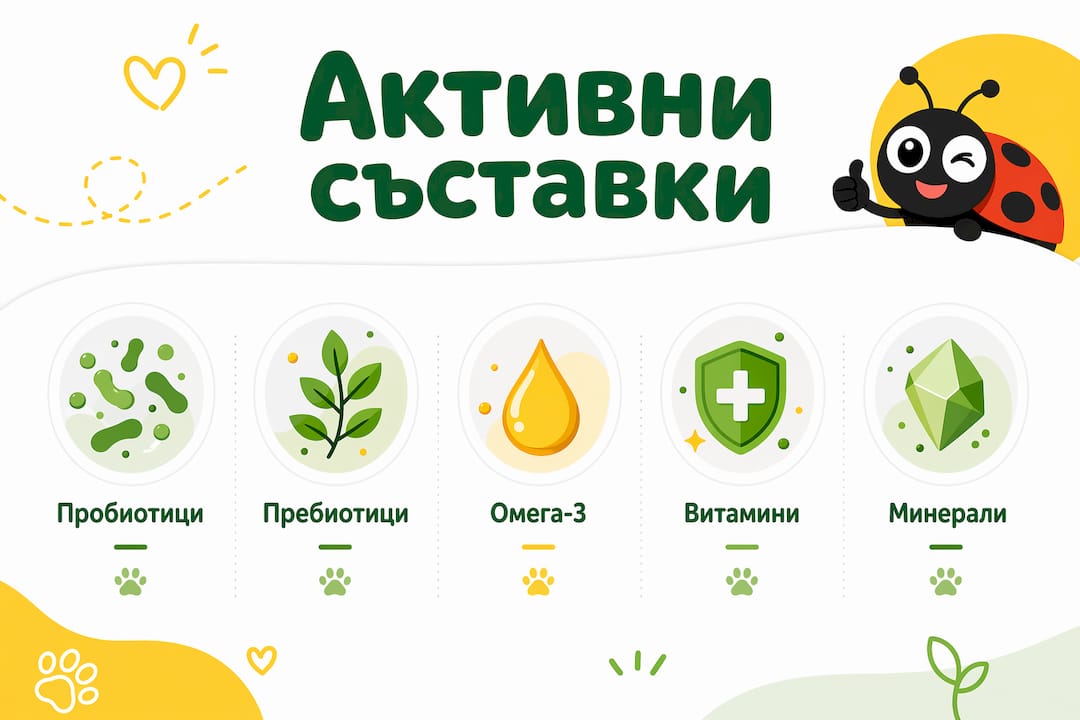 Инфографика, която представя ключовите активни съставки във функционалните храни